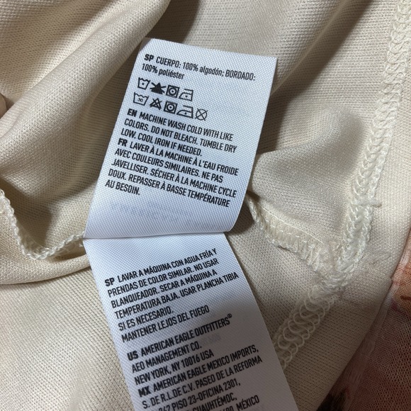 American Eagle Floral Sundress M Embroidered Tiered Cottage‎ core Babydoll Dress - Picture 9 of 10